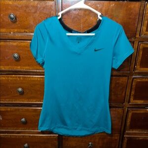 Nike Women's Teal V-Neck Top